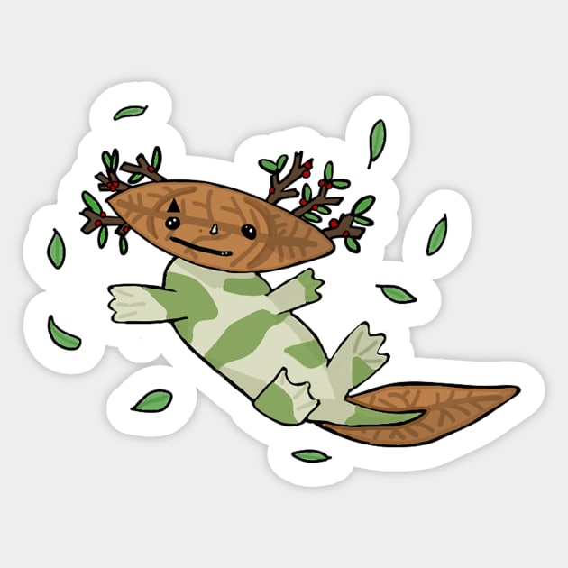 Korok Axolotl 2 Sticker by HeartonSleeves